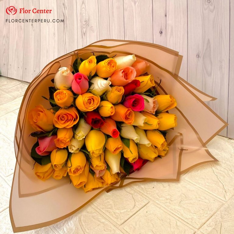 Buchón de 50 rosas mixtas